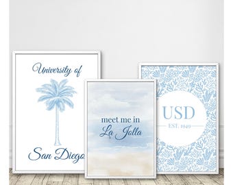 University of San Diego Wall Art | Coastal Minimalist Dorm Decor (Digital Download)