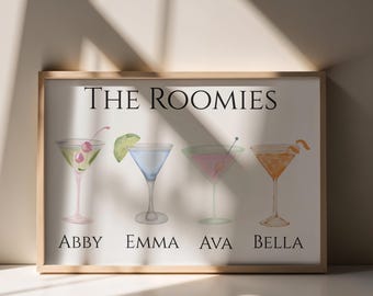 Personalized Roommate Print | Custom College Decor (Digital Download)