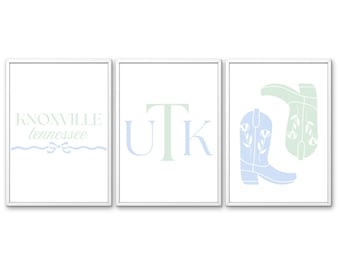 University of Tennessee Wall Art Set | Southern Dorm/Room Decor (Digital Download)