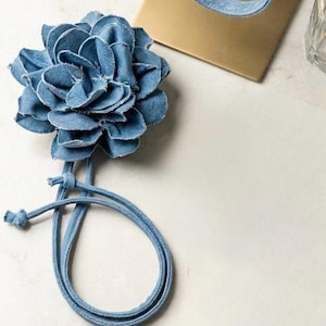 Denim Flower Charm