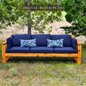 Outdoor Sofa Plans, DIY 3 Seater Patio Couch PDF, Garden Bench Woodworking Plan, Cedar or Pine, Beginner Friendly, Instant Download