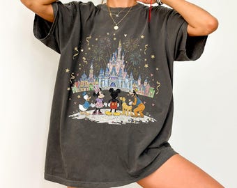 Comfort Colors® Mickey and Friends Magical Park Shirts, Happiest Place On Earth Tee, Magical Castle Mouse Shirt,Disney Family Vacation Shirt