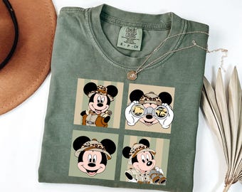 Comfort Colors Safari Mickey And Friends Shirt, Leopard Minnie Mouse Shirt, Animal Kingdom Shirt, Disney All Characters Shirt, Disney Safari