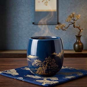 Peut inclure: Une tasse en céramique blanche avec une anse noire et l'inscription "But First, Coffee" en gras noir. La tasse se détache sur un fond flou, soulignant son design épuré.