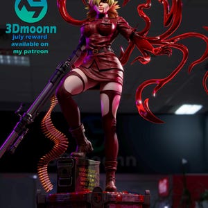 Seras Victoria Figure – Hellsing Inspired Collectible Statue – 16K Resin 3D Printed Model – Hand Painted Anime Figure