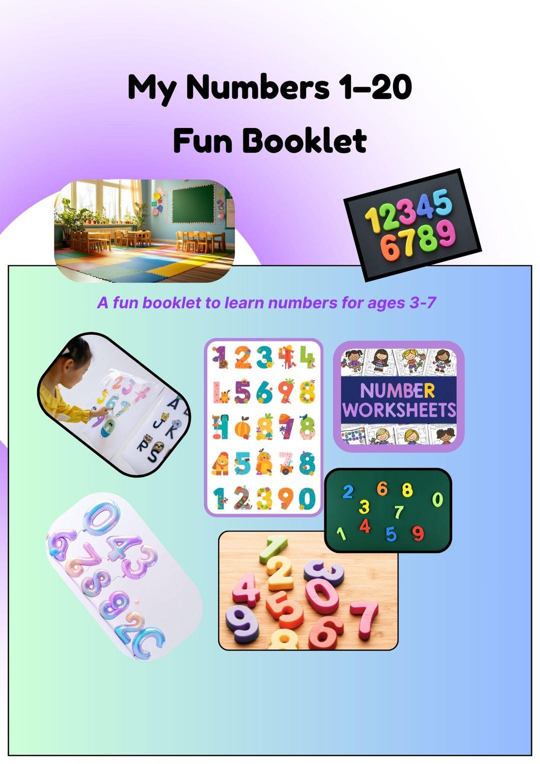 Fun Numbers Learning Booklet (1–20) | Trace, Write, Colour & Learn - Etsy
