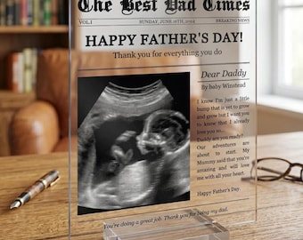 First Father's Day Gift, Personalized Father's Day Newspaper, 1st Father's Day Newspaper, Custom Dad Newspaper, Gift for New Da