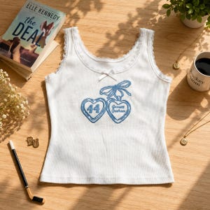 Briar University Lace Tank Top, Fictional Hockey Boyfriend Cami, Bookish Coquette Shirt, Cute Sports Romance Camisole , College Romance Top bild 2