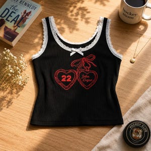 Briar University Lace Tank Top, Fictional Hockey Boyfriend Cami, Bookish Coquette Shirt, Cute Sports Romance Camisole , College Romance Top bild 6