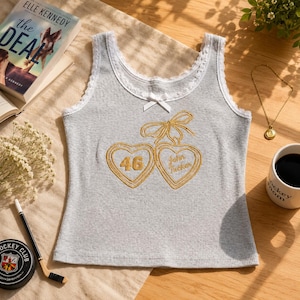 Briar University Lace Tank Top, Fictional Hockey Boyfriend Cami, Bookish Coquette Shirt, Cute Sports Romance Camisole , College Romance Top bild 10