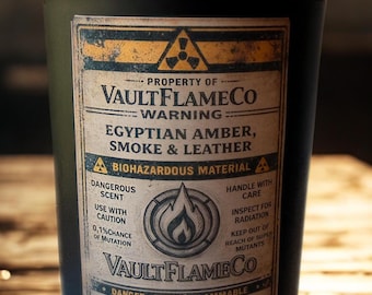 Wasteland Reactor Kern Kerze | FallOut Style Loot Box | Gamer Geschenk Set