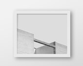 Architecture Photography Print - SLEEPY BUILDINGS | Modern Minimalist Loft Decor | Contemporary Wall Art | Black and White Minimal Art Print