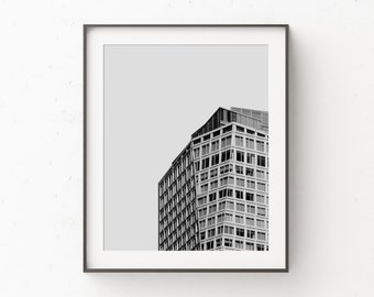 Modern Urban Photography Print | Minimalist Architecture Photo | Geometric Wall Art | Industrial Wall Decor | Digital Download | Office Art