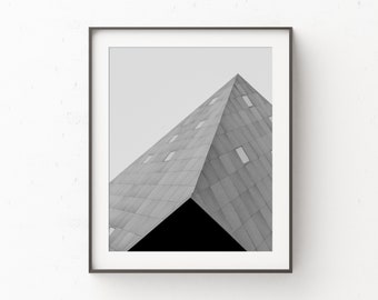 Black and White Architecture Print | Minimalist Architecture Photography | Contemporary Wall Decor | Modern Geometric Art Print | Download