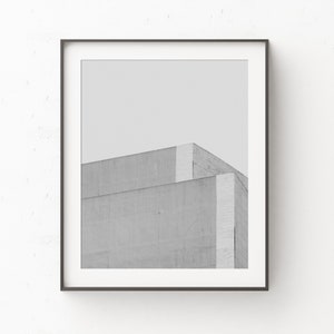 Photographie d'architecture en noir et blanc Art mural darchitecture minimaliste Décor mural industriel Téléchargement de photos urbaines Impression géométrique image 6