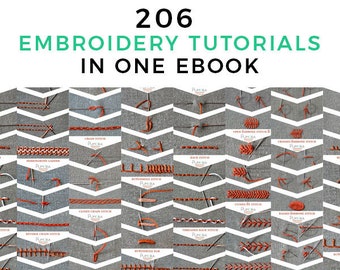Embroidery Ebook - Embroidery Tutorial - Beginner Embroidery Pattern - How to Embroider - Step By Step Tutorial - Cross Stitch Patterns