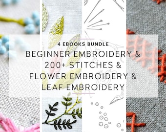 botanical embroidery ebook set