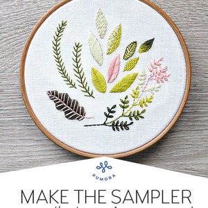 modern leaf embroidery pattern image 4