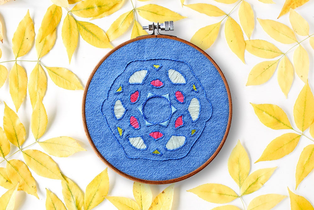 mandala embroidery pattern GEM mandala beginner embroidery Etsy