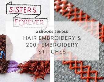 Stitch lexicon & Sisters Forever hair embroidery instructions