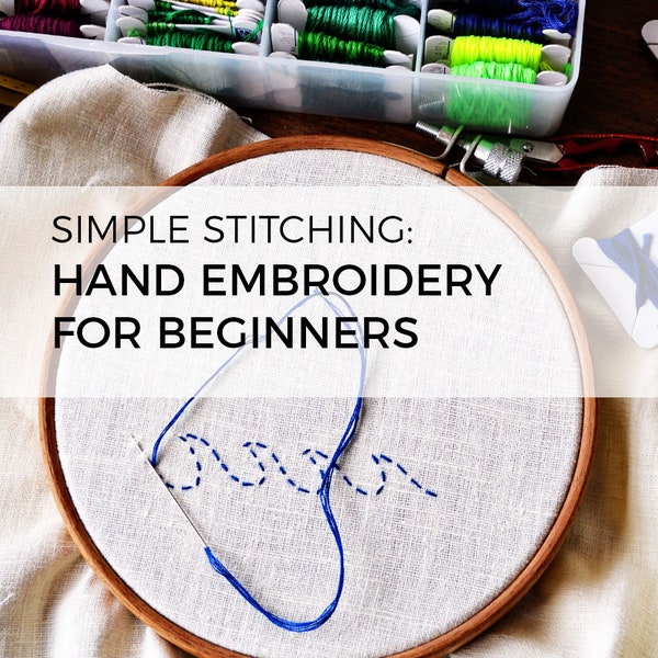 Hand Embroidery Tutorial - Hand Embroidery Book - Embroidery Patterns - Learn How To Embroider - Learning Embroidery - Needlework eBook