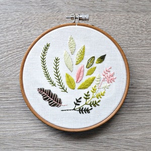 modern leaf embroidery pattern image 6