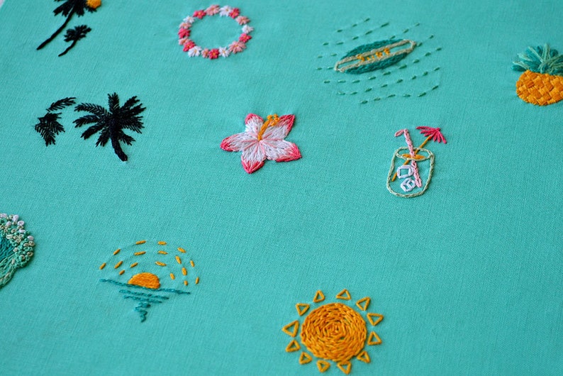 10 Mini Embroidery Pattern Bundle Miniature Stitching Easy - Etsy