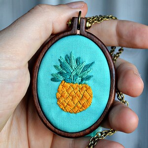 10 mini embroidery pattern bundle, miniature stitching, easy needlework, beach vibe hoop art, tropical diy jewelry image 8