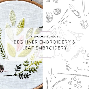 modern embroidery ebook, botanical embroidery, modern embroidery pattern, learn embroidery, beginner embroidery