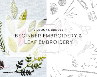 modern embroidery ebook, botanical embroidery, modern embroidery pattern, learn embroidery, beginner embroidery