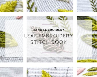 modern leaf embroidery pattern