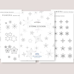 Sterne sticken – Stickvorlagen für Sterne