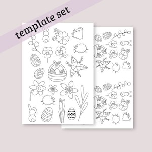 Easter motifs embroidery template image 1