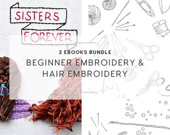 hand embroidery starter kit, beginner embroidery stitches, how to embroider, modern embroidery stitch book, modern needlework