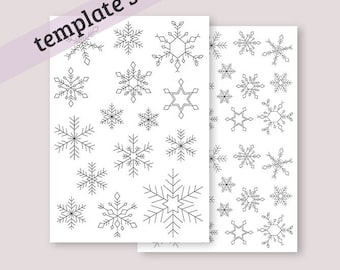 Snowflake motifs - embroidery template