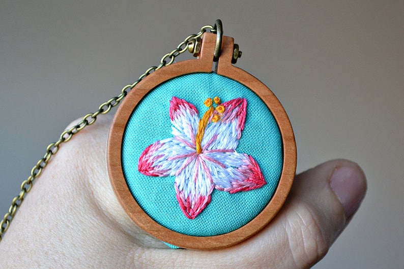 10 mini embroidery pattern bundle, miniature stitching, easy needlework, beach vibe hoop art, tropical diy jewelry image 3