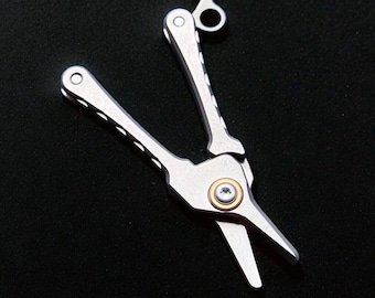 Titanium Ultralight Mini Scissors Keychain EDC Pocket Shears & Grooming Tool Durable outdoor gear Gear