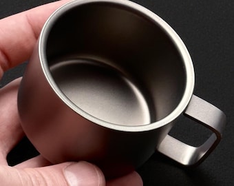 Titanium Ultralight Espresso Cup 100ml Double Wall Insulated Camping Mug