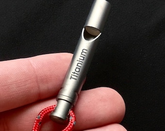 Titanium Ultralight Emergency Whistle High Decibel outdoor gear for Hiking, Camping & EDC Rust Proof Keychain Tool