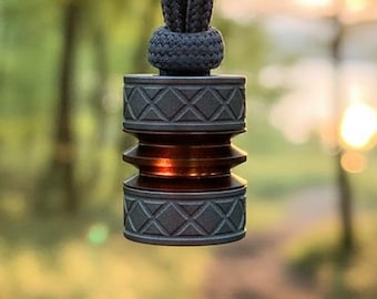 Titanium & PEI Barrel Bead for Paracord, Keychains, and Zipper Pulls