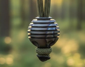 Titanium Planet Sphere Paracord Bead for EDC Lanyards and DIY Projects