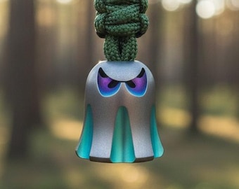 Spooky Titanium Ghost Bead for Paracord Lanyards & Keychain, EDC Utility Charm