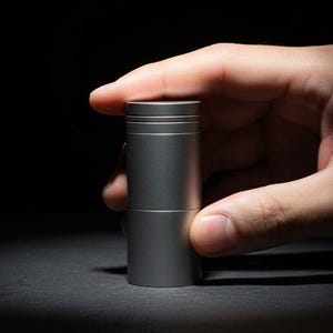 Waterproof Stackable Stainless Steel EDC Canister, Miniature Outdoor Daily Supplement Holder & Storage Container