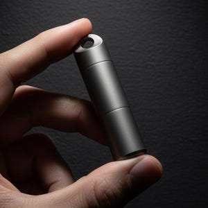 チタン製スタッキング式防水デイリーサプリメントオーガナイザー、EDCおよび旅行用モジュラーキーチェーンコンテナ