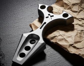 Sculpted Titanium EDC Multi-Tool - Compact Pry Bar, Bottle Opener, and Keychain Utility Gadget