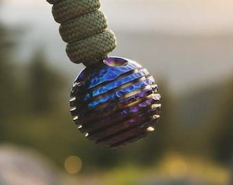 Titanium Planet Bead for Lanyards, Keychains, and DIY Projects