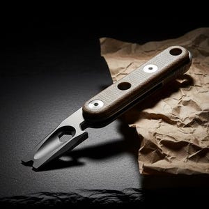 Titanium Pocket Pry Bar Multitool | EDC Keychain Utility Tool with Textured Grip