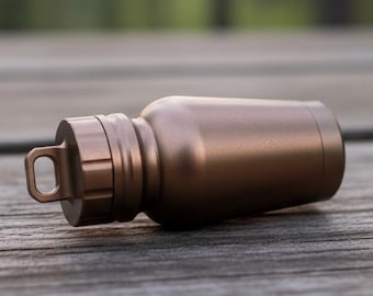 Small Waterproof Aluminum Canister | EDC Keychain Daily Supplement Fob & Travel Container