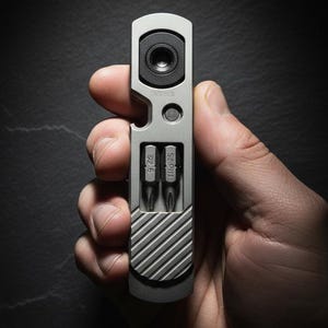 コンパクトなチタン製EDCラチェットマルチツール（バールとドライバービット付き）