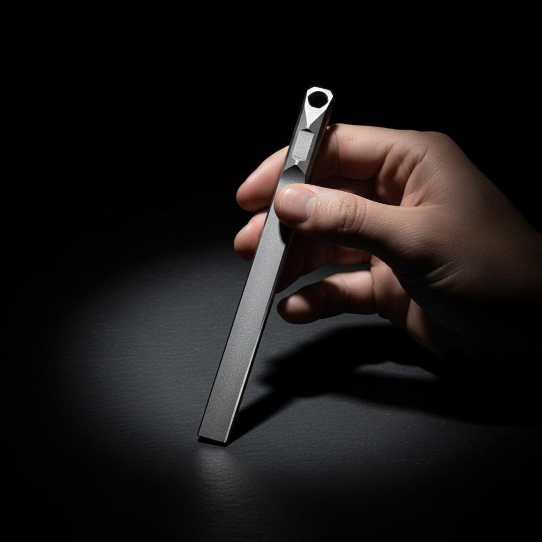 Slim Titanium EDC Pry Bar - Multi-tool With 8mm Wrench and Ruler ...
